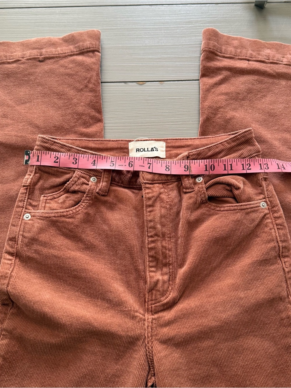 Rollas East Coast Flare Pants Corduroy Retro High Rise - Picture 7 of 14
